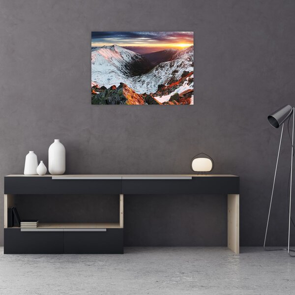 Obraz - Zimní horské panorama (70x50 cm)