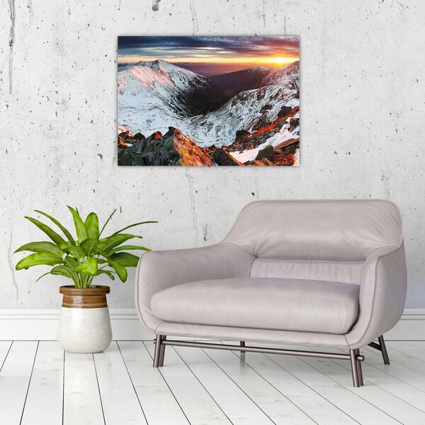 Obraz - Zimní horské panorama (70x50 cm)