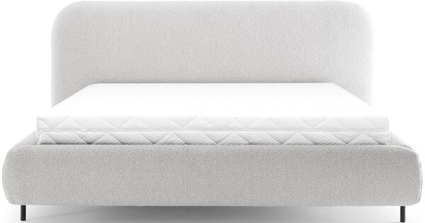 Dvoulůžková čalouněná postel 140x200 PIRELVO - světle béžová