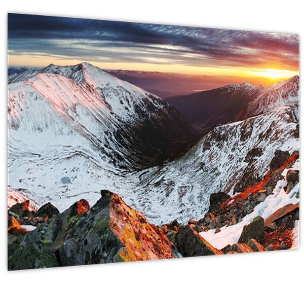 Obraz - Zimní horské panorama (70x50 cm)