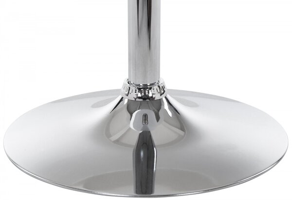 Barový stůl kulatý DS25199, rám bílý / chrom - v108 x Ø60 cm