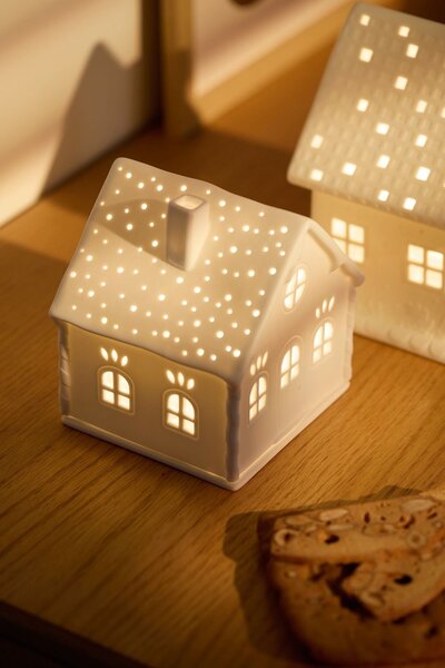 Räder Porcelánový svícen domeček Candy Canes
