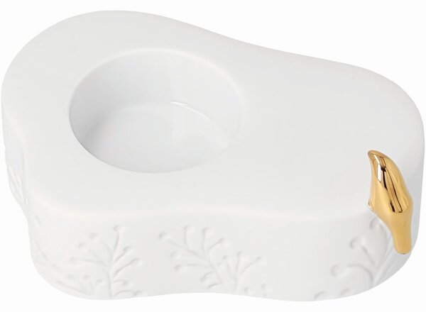 Räder Porcelánový svícen na čajovou svíčku Gold Bird