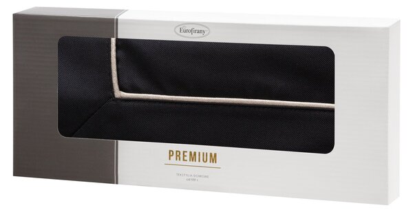 UBRUS MADELE 40X140 CM ČERNÝ