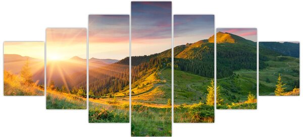 Obraz - Letní krajina (210x100 cm)