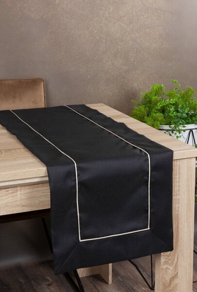 UBRUS MADELE 40X140 CM ČERNÝ