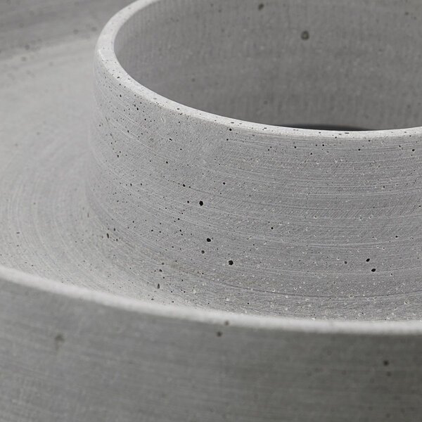 Svícen The Ring Grey Polystone 45 cm