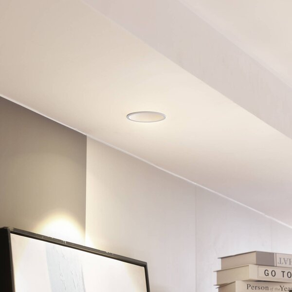 Arcchio Svítidlo LED Niria, bílé, 2 700 K, stmívatelný, Bílá / opál, Obývací pokoj / jídelna, Hliník, Moderní