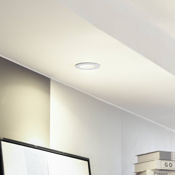 Arcchio Svítidlo LED Aryx, bílé, 3 000K, stmívatelný, Bílá / opál, Obývací pokoj / jídelna, Hliník, Moderní