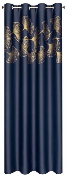 ZATEMŇOVACÍ ZÁVĚS NA KROUŽCÍCH HARMONY 140X250 CM NÁMOŘNICKÁ MODRÁ