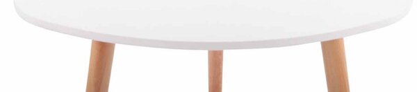 Kuchyňský stůl dřevěný Abenra 80 natura - v75 x Ø80 cm - Bílá