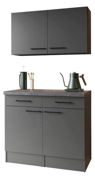 KREDENC, šedá, 100/200/60 cm Respekta - Online Only kuchyňské skříňky, Online Only