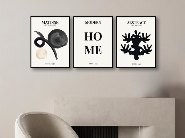 TIŠTĚNÉ OBRAZY NA PLÁTNĚ, abstraktní, text, květiny, 30/40 cm Monee - Umělecký tisk