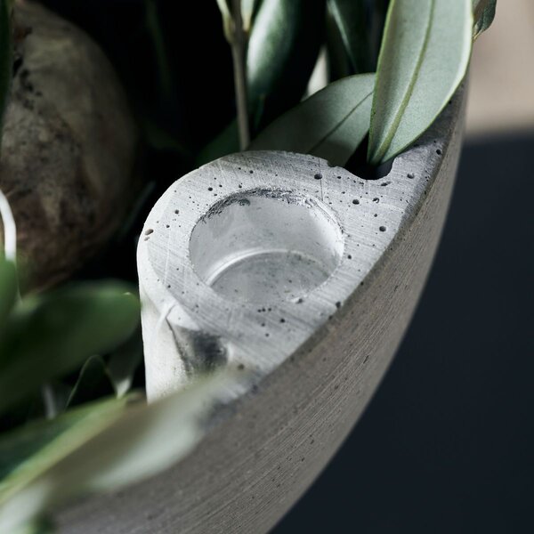 Adventní svícen na podstavci Marb Grey Polystone