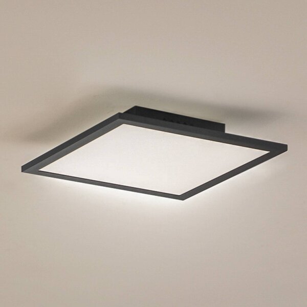 Lindby LED panel Enhife, černý, 30 x cm, kov, 4 000K, Černá, Pracovna / kancelář, Moderní