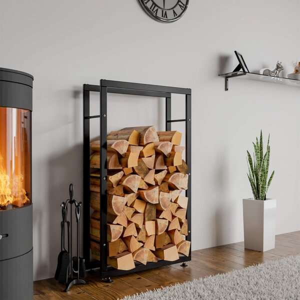Stojan na dřevo Keri V2 25x60x150, černá