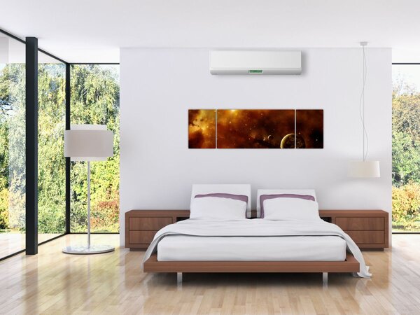 Obraz - Planety s mlhovinou (170x50 cm)