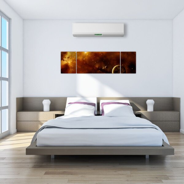 Obraz - Planety s mlhovinou (170x50 cm)