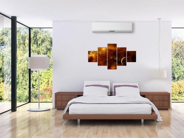 Obraz - Planety s mlhovinou (125x70 cm)