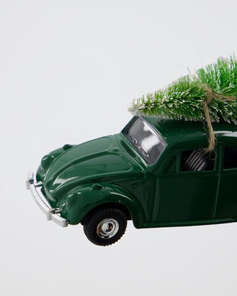 Vánoční dekorace autíčko Mini Xmas Car Green
