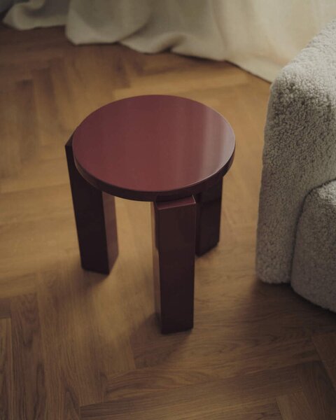 New Works Stolička Atlas Round, burgundy