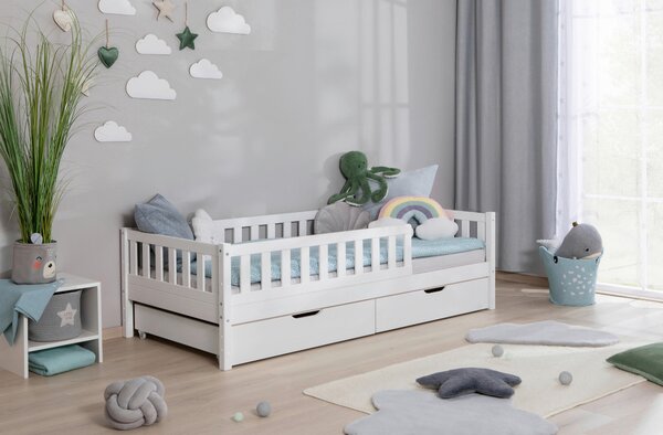 DĚTSKÁ POSTEL SE STŘÍŠKOU, 90/200 cm, bílá MID.YOU - Online Only dětské postele, Online Only