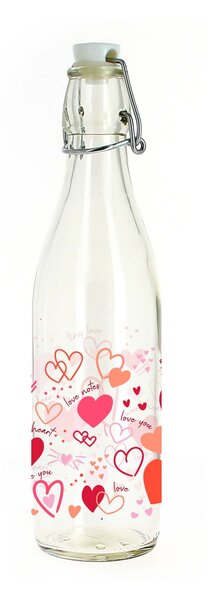 Skleněná láhev s patentním uzávěrem TORO 540ml srdce