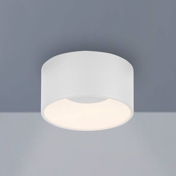 JUST LIGHT. GmbH Stropní LED svítidlo Tanika, bílé, Ø 16 cm, stmívatelné, stmívatelný, Bílá / opál, Obývací pokoj / jídelna, Keramika, Moderní