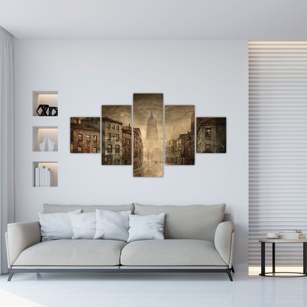 Obraz - Malba města (125x70 cm)