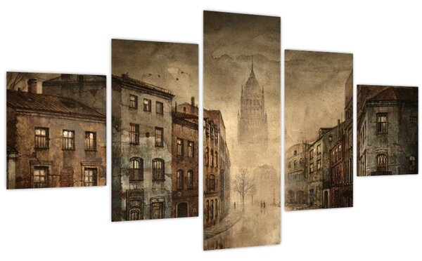 Obraz - Malba města (125x70 cm)