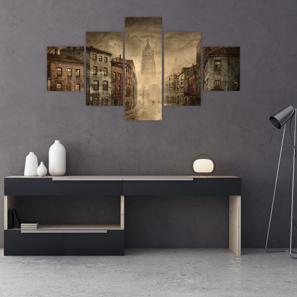Obraz - Malba města (125x70 cm)