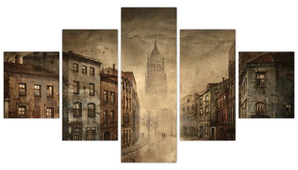 Obraz - Malba města (125x70 cm)