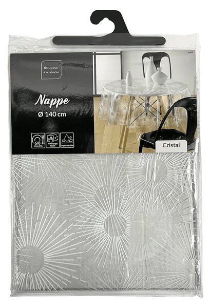 Transparentní ubrus PVC SOLEIL, Ø 140 cm, plast