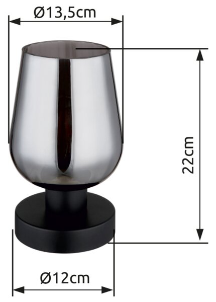 Stolní lampa RYAN černá