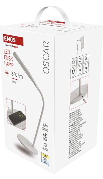 Stolní lampa OSCAR bílá