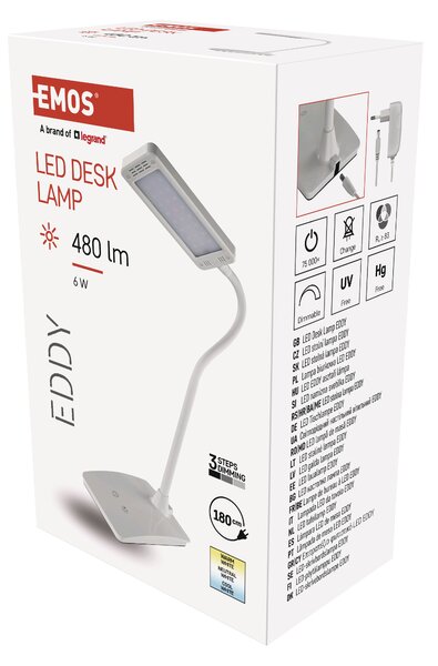 Stolní lampa EDDY bílá