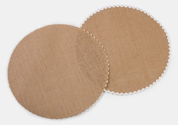 Sinsay - Prostírání se zvlněným okrajem 2 pack - bílá