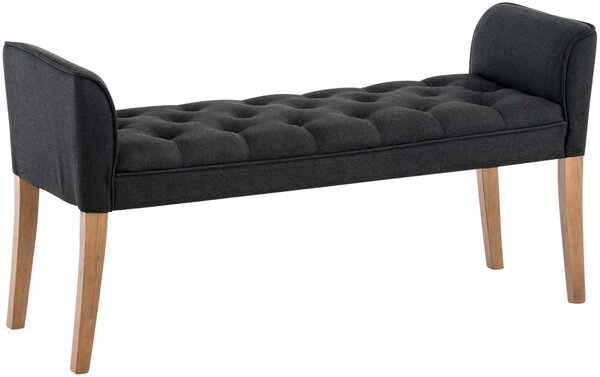 Lavice Cleopatra Chaiselongue látka, nohy antik světlé - Tmavě šedá