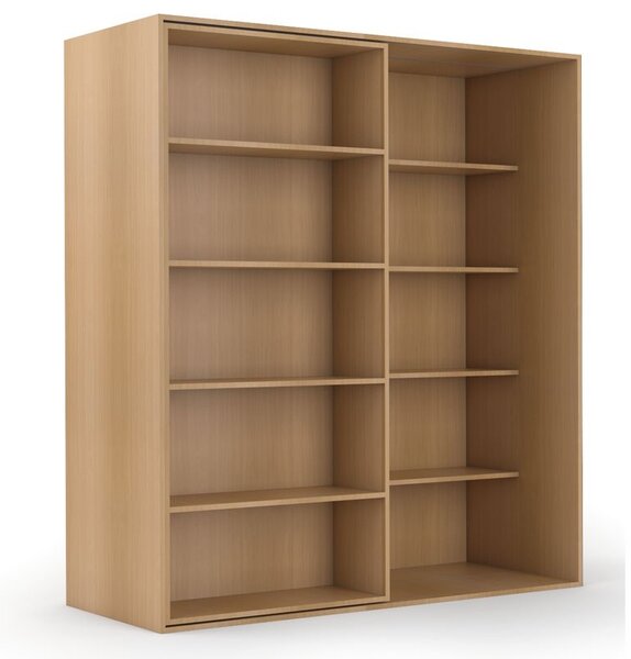 Dvouřadá posuvná knihovna DOUBLE, 1800 x 700 x 2000 mm, buk
