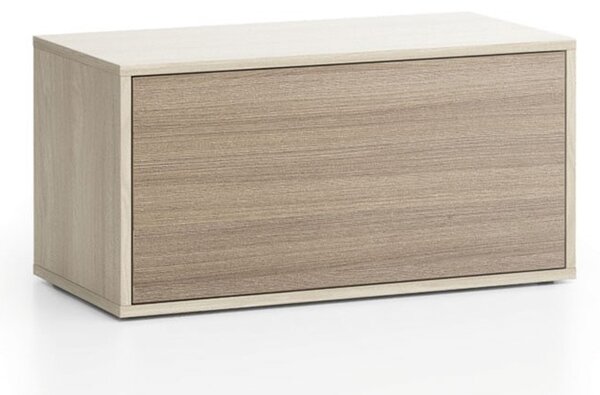 Nízká skříňka LAYERS, výklopná, 800 x 400 x 394 mm, dub přírodní/dub mořený