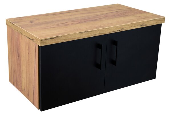 Comodo Koupelnová skříňka pod deskové umyvadlo Agria II GOB 80-HD - zlatý dub/černá