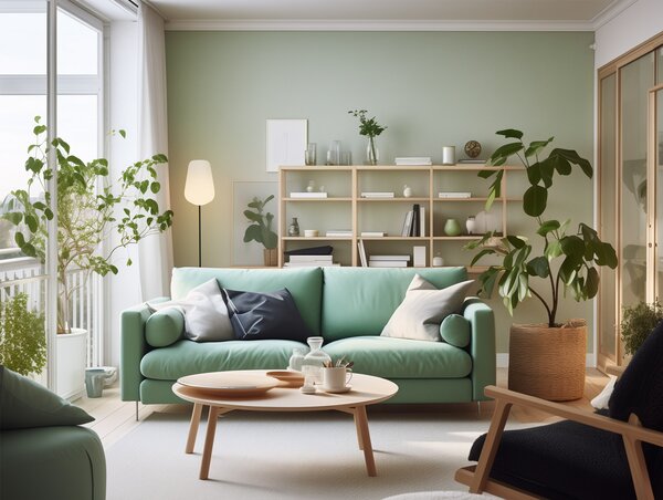 FUGU Jednobarevná tapeta na zeď sv. zelená – LIGHT GREEN Materiál: Digitální eko vlies - klasická tapeta nesamolepicí