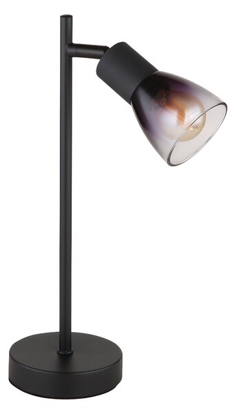 Stolní lampa SATELLA černá/kouřové sklo