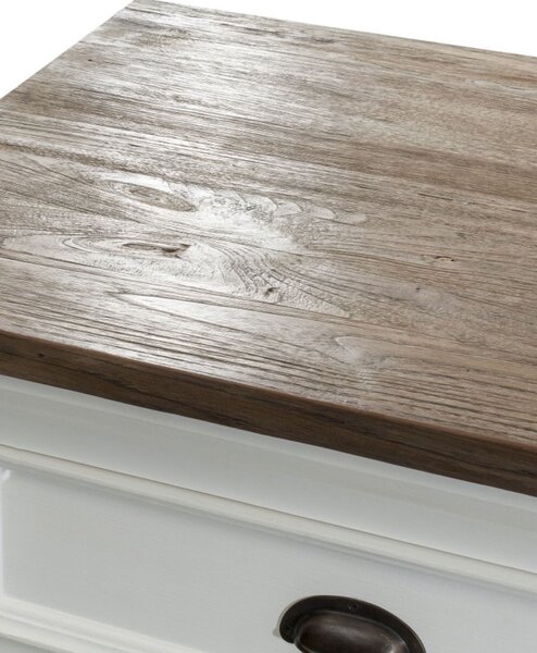 Komoda Brighton 180x55x95cm white&natural grey