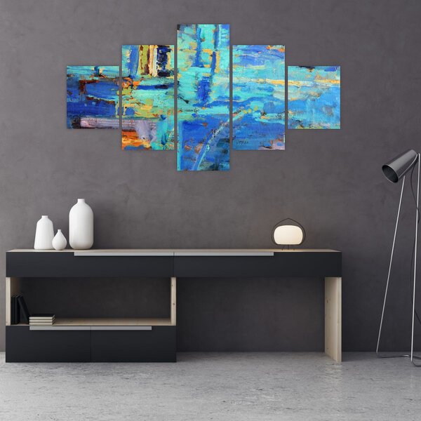 Obraz - Abstraktní olejomalba (125x70 cm)