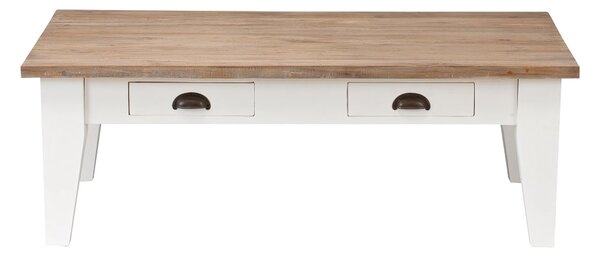 Stolek - lavice Milton white&natural 130x75x45cm