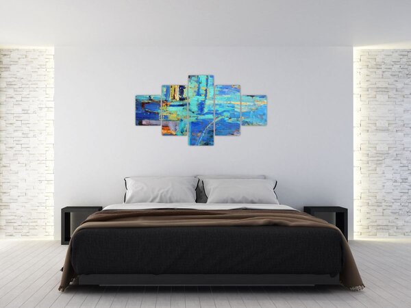 Obraz - Abstraktní olejomalba (125x70 cm)