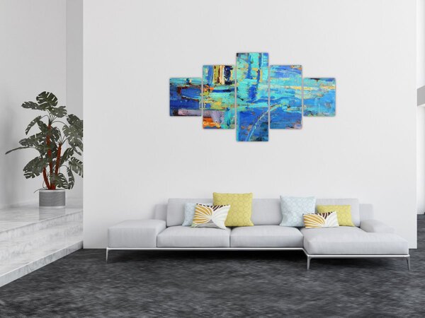 Obraz - Abstraktní olejomalba (125x70 cm)
