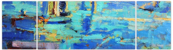 Obraz - Abstraktní olejomalba (170x50 cm)