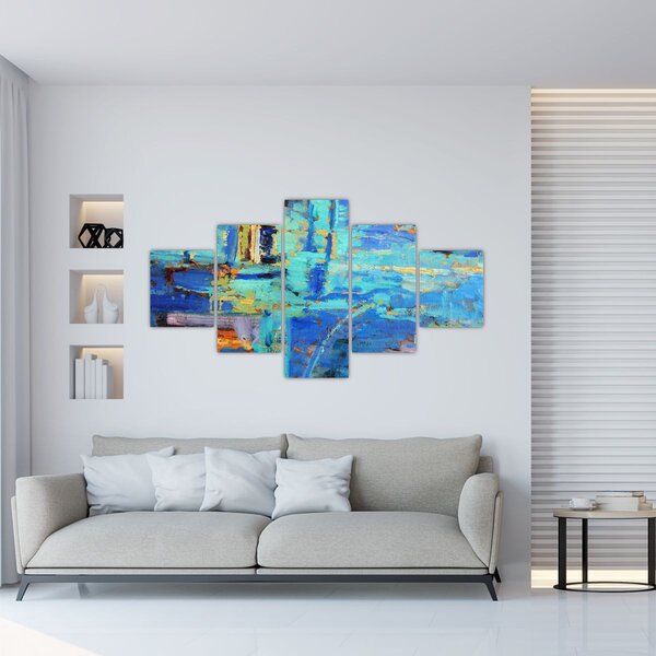 Obraz - Abstraktní olejomalba (125x70 cm)